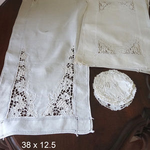 Richelieu Linen Cutwork Coasters Runner Placemats